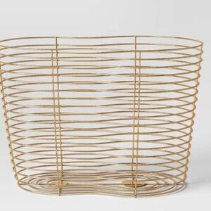 Wavy Metal Basket by Threshold 12.87”H Gold or Silver NEW (S0)